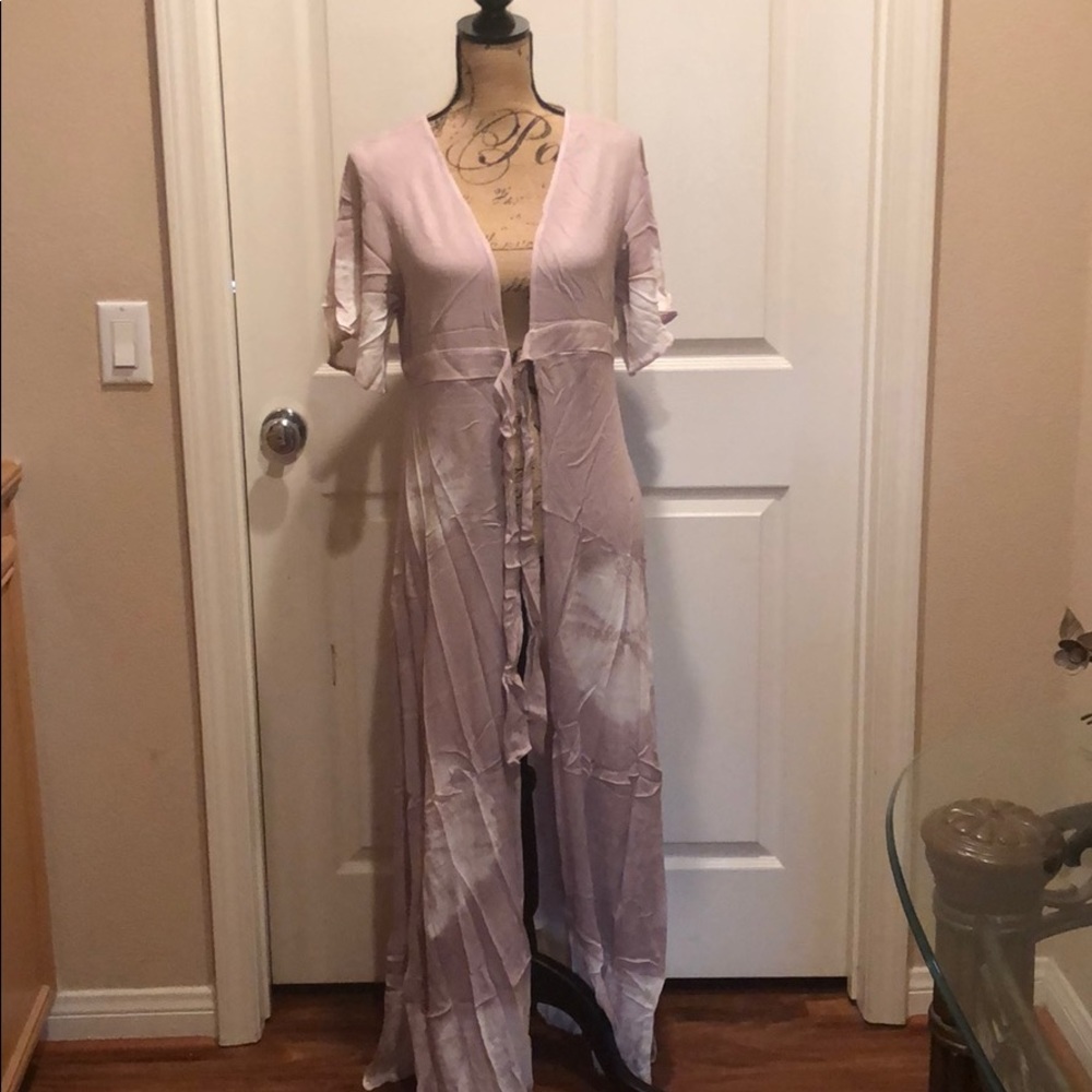 Dusty rose and white duster - Picture 4 of 7